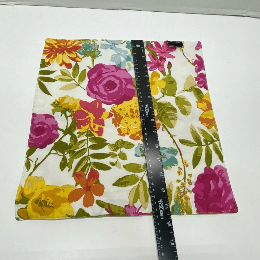 Envogue Placemats Set of 4 Floral Cotton 14X14 Double Sided Summer Multicolored
